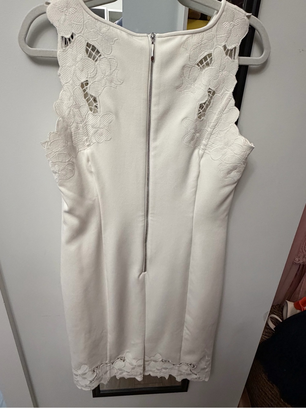 WHBM White Lace-Trim Sheath Dress - Picture 3 of 6